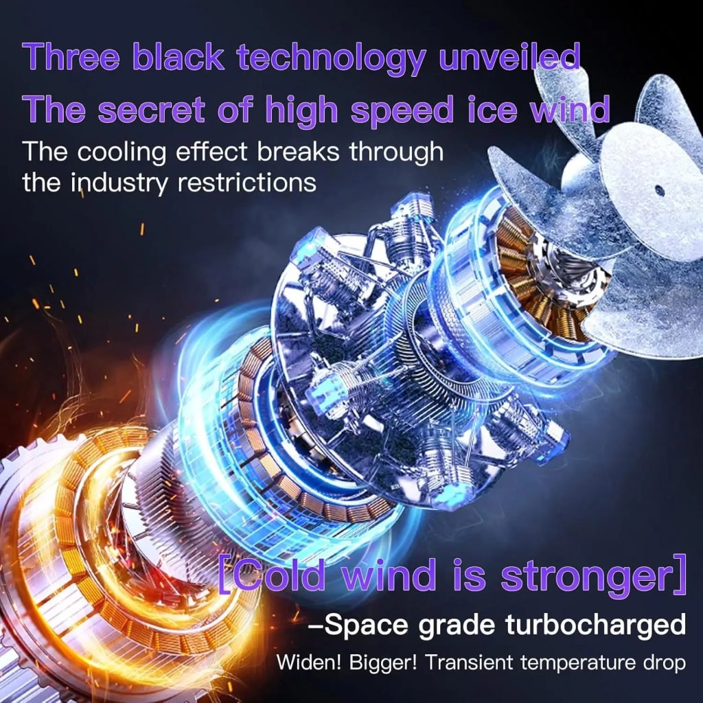 Desktop Smart Electric Fan 100 Wind Speed Settings Usb Charge Digital Display High-speed Circulating Cooling Silent Portable Fan