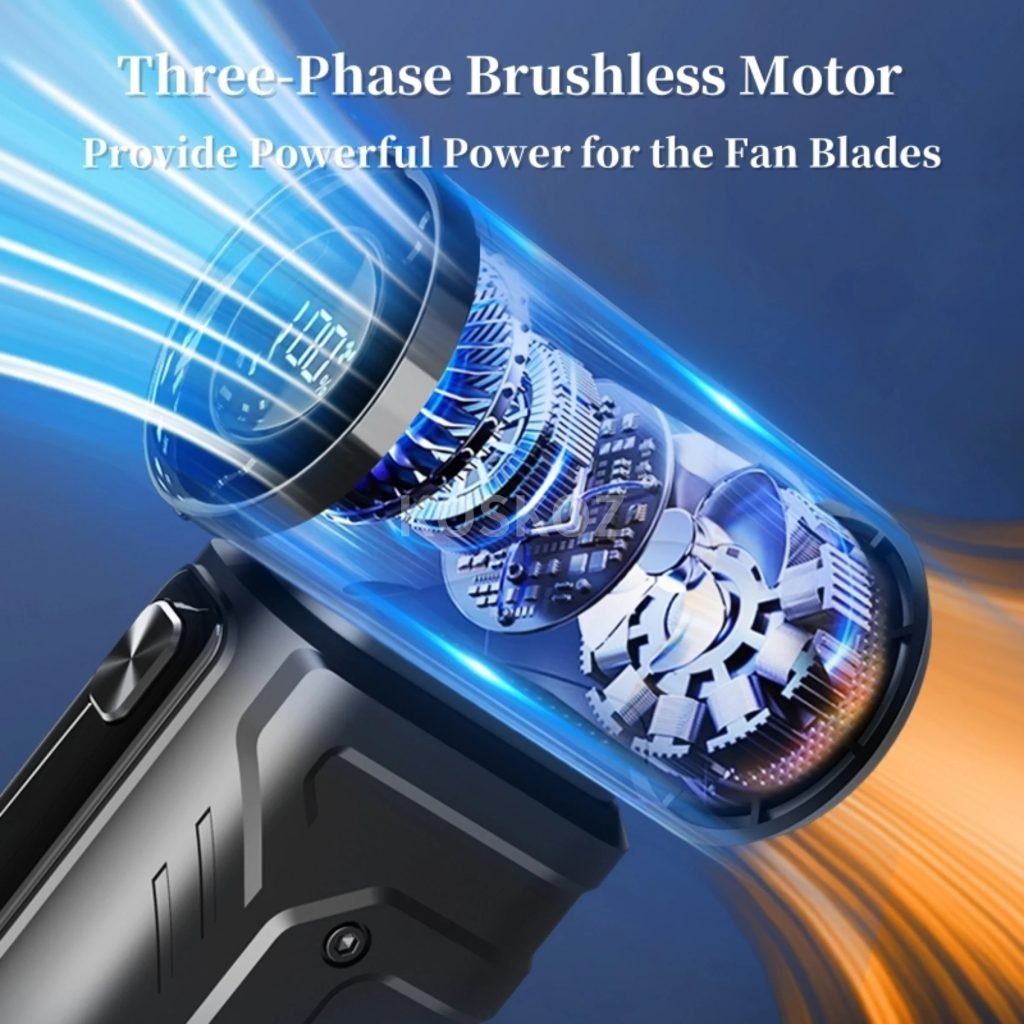 High Speed Handheld Turbo Fan, 5 Gear 76000RPM Super Power Air Dust, Turbo Fan for House, Outdoor. Dust Blower for Computer, Car