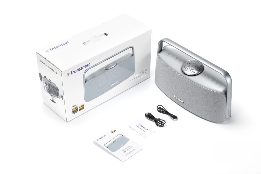 Tronsmart Fiitune X30 Speaker Bluetooth Hi-Res Home Audio with 80W Powerful, IPX6, APP Control, Portable Handle, DSP Technology