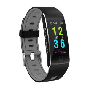 Color: Black - F10T body temperature smart bracelet