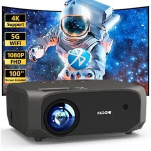 Projector with 5G WiFi and Bluetooth, 10000L Native 1080P Portable Outdoor Video Projector 4K Supported, Home Theater Movie Projector with Screen for Phone/PC/TV Stick/PS5(FBA???,?????)