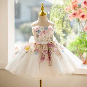 Color: Short, Suitable For Height: 110cm - Girl's Dress Mori Style Little Host Children's Catwalk Costume