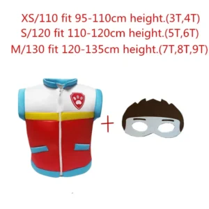 Color: MistyRose, Height: 11cm-30cm, Ships From: CHINA - Carnival Ryder Captain Cosplay Costumes Paw Patrol Birthday Party Dress Role-Playing Costume for Children Gifts