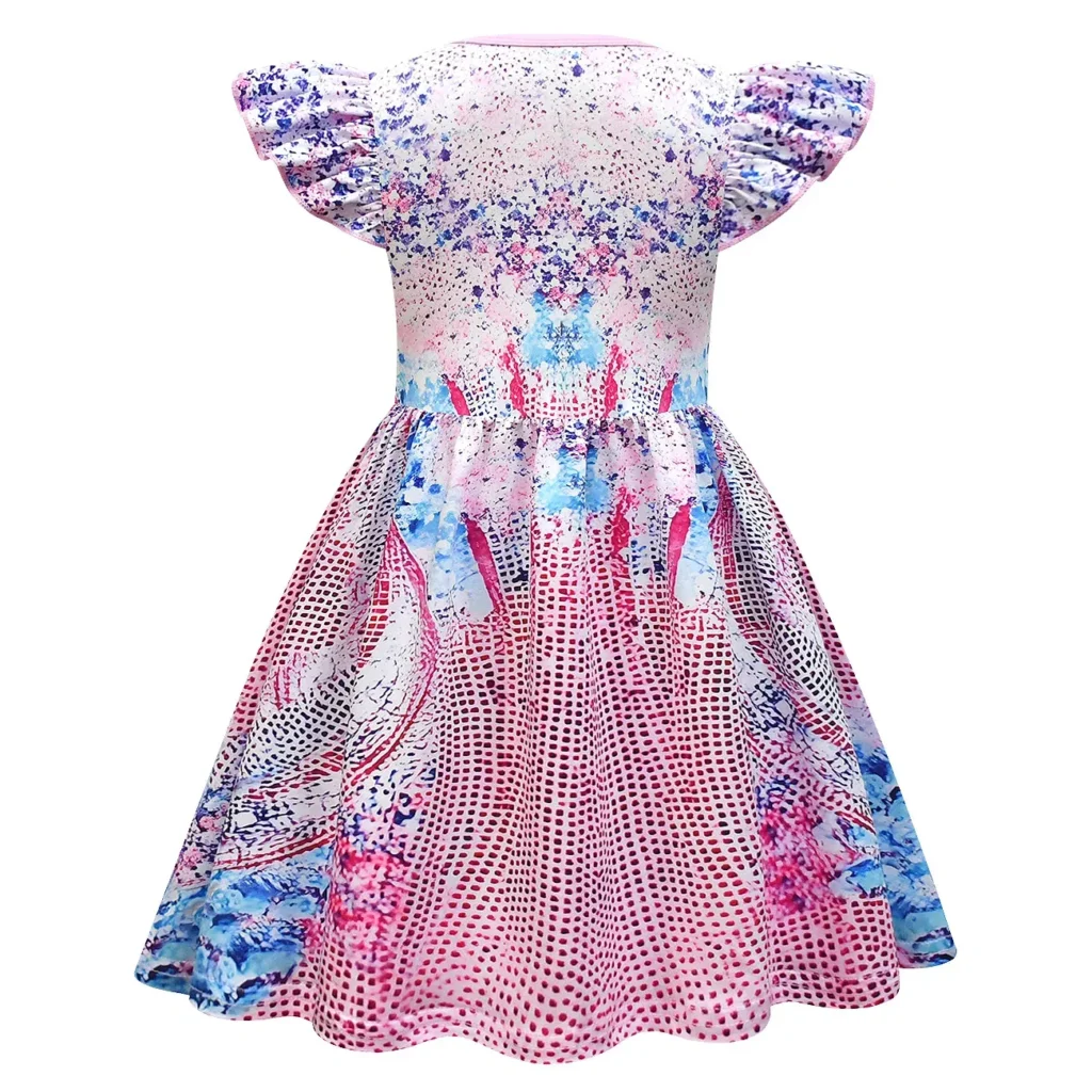 Color: black, Kid Size: 14 – Musiz Taylors Swifty Baby Girl Dresses Kids Swifting Clothes Cosplay Costume Summer Children Short Sleeve Casual Lace Dress +Bag