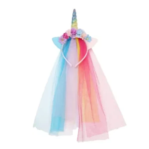 Color: Blue, Kid Size: 9 - Kids Unicorn Dress for Girls Party Dresses Flower Appliques Ball Gown Little Girl Princess Costumes Summer Children Clothing
