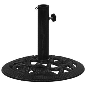Umbrella Base Black Cast iron Medium Decorative Inlays