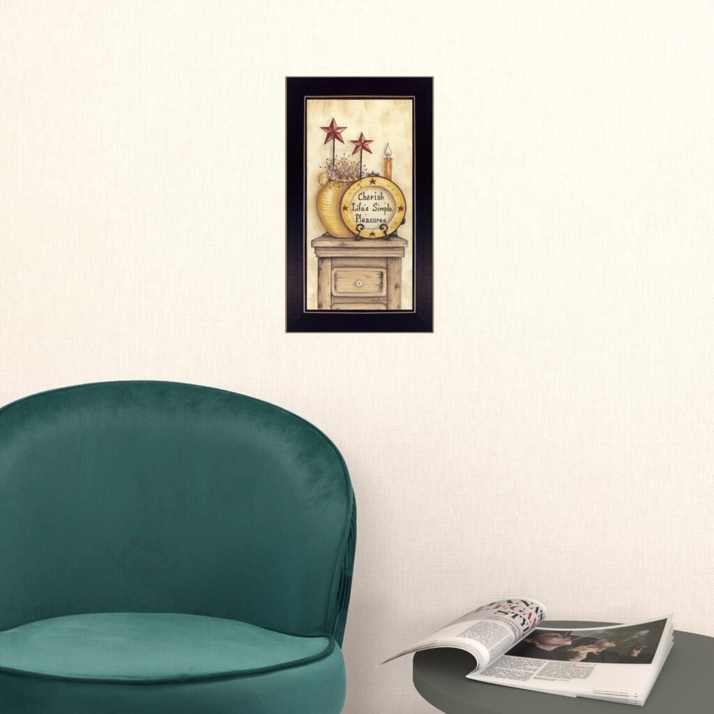 Simple Pleasures 1 Black Framed Print Wall Art