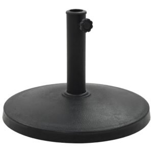Parasol Base Black Polyresin 22.0 lbs Decorative Inlays