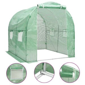 Greenhouse Green Galvanized steel, PE mesh fabric Medium