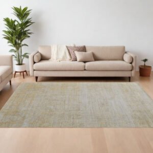 12' X 15' Yellow and Ivory Abstract Hand Woven Area Rug