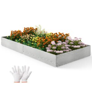 6-Pack 20 FT Galvanized Metal Landscape Edging for Lawn