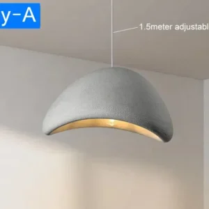 Body Color: green, Size: L, Emitting Color: Cold White - Cream style Wabi Sabi chandelier restaurant bar decoration chandelier living room bedroom creative lighting indoor E27 LED Lamp