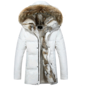 Color: Artificial hair green, Size: XL - 2021 new down jacket men's long section Korean youth lovers men's winter large size coat thickening