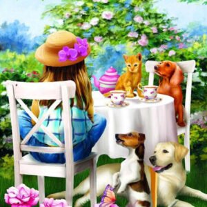 Color: 4, Painting size: Round 30x40cm - Diamond Drawing