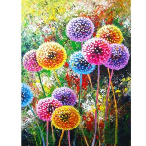 Size: Round Drill 30x45cm - Classic Dandelion Dly Diamond Painting Digital Oil Painting Interior Decoration Painting