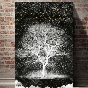 Painting style: Square, Painting size: 45x60cm - Black And White Tree Embroidery 3d Art Diamond Painting