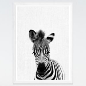 Color: G, Size: 20x25cm - Hot-selling Cute Black And White Small Animal Paintings Modern Simple Children's Room Dining Room Bedroom Canvas Painting