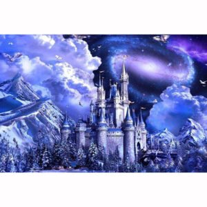 Color: Purple, Painting style: Square, Painting size: 40x60cm - Diamond Embroidery Mountain Castle Diamond Painting Full Square