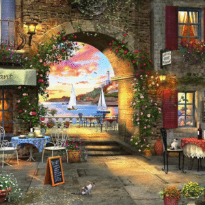 Color: Square, Size: 60X75 - 5D DIY Diamond Painting Landscape Cross Full Square Diamond