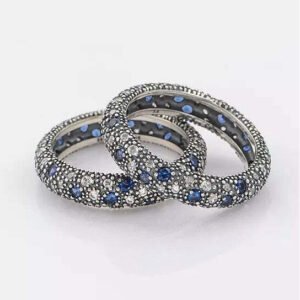 Ring Size: 7 - Starry Night Ring With Sapphire Crystals