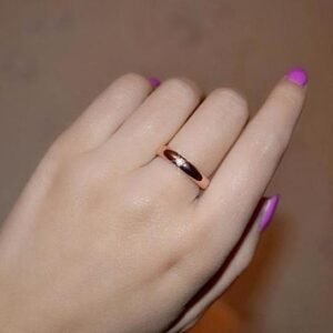 Size: Silver,Ring Size: 6 - Ella Eternity Band With 4 Crystals Classic Stackable Ring