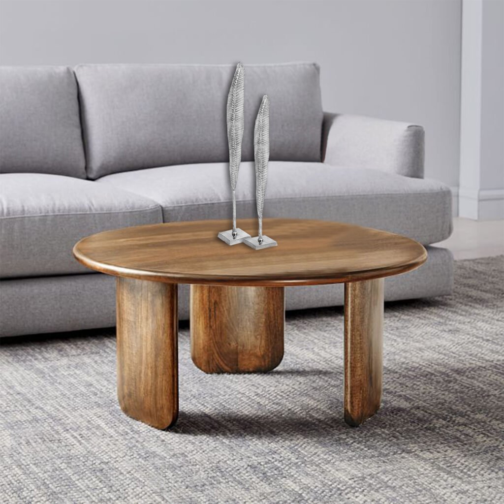 33″ Silver Aluminum Tabletop Sculpture