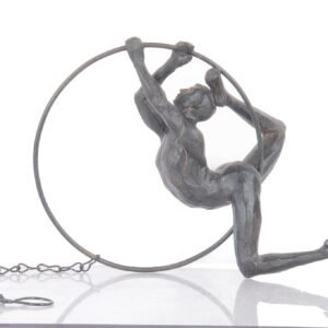 Athletic Man Hanging Ring Sculpture