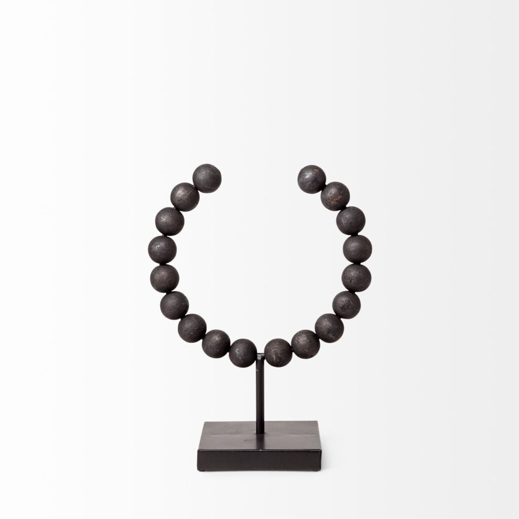 Petite Black Beaded Sculpture