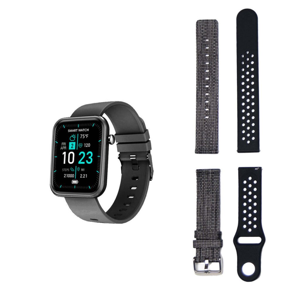 Color: BLACK – Advanced Smartwatch With Three Bands And Wellness + Activity Tracker