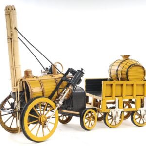 c1829 Yellow Rocket Steam Engine Model Sculpture