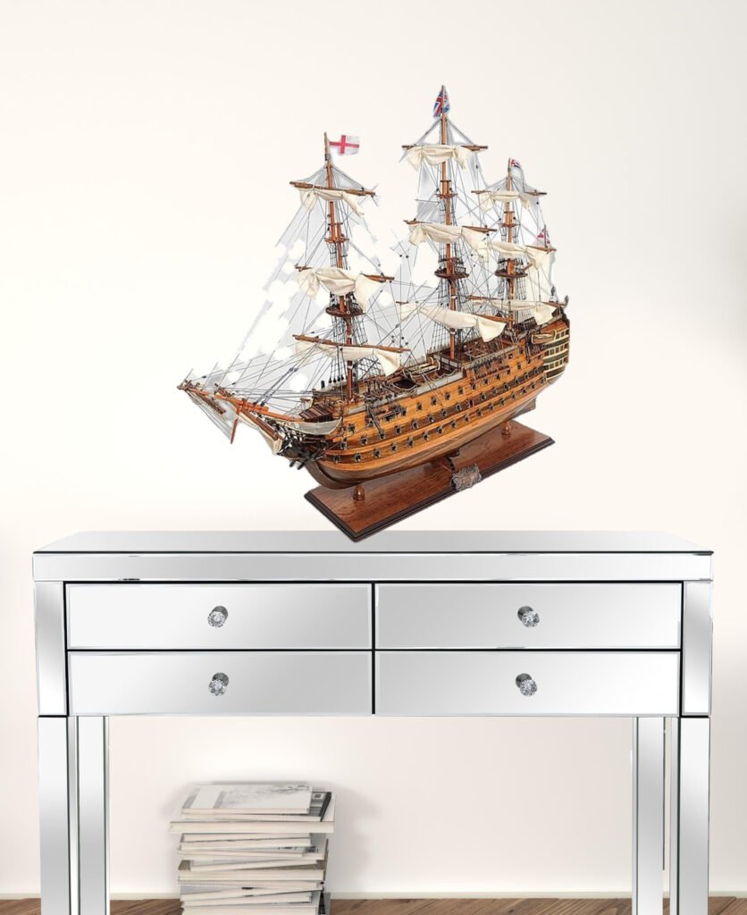 27″ HMS Victory Hand Painted Ship Sculpture
