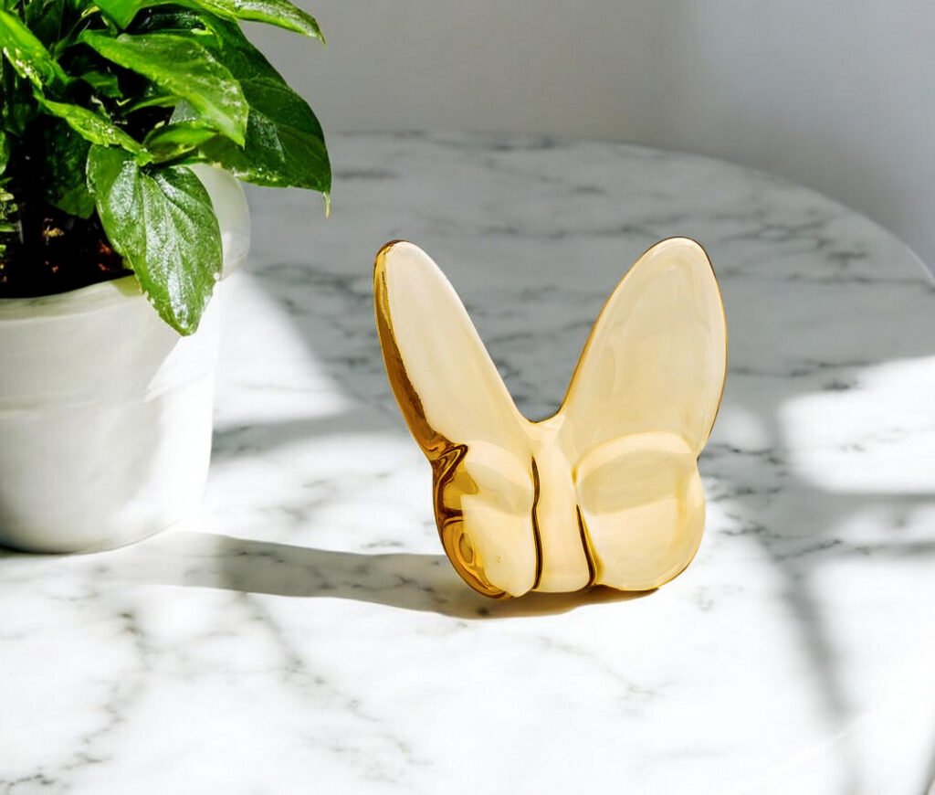 3″ Gold Crystal Butterfly Figurine Tabletop Sculpture
