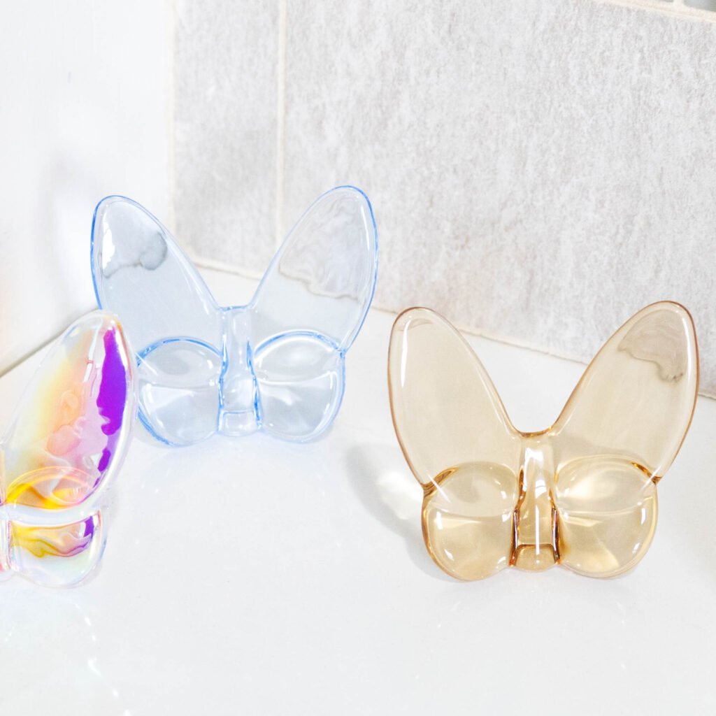 3″ Aqua Crystal Butterfly Figurine Tabletop Sculpture