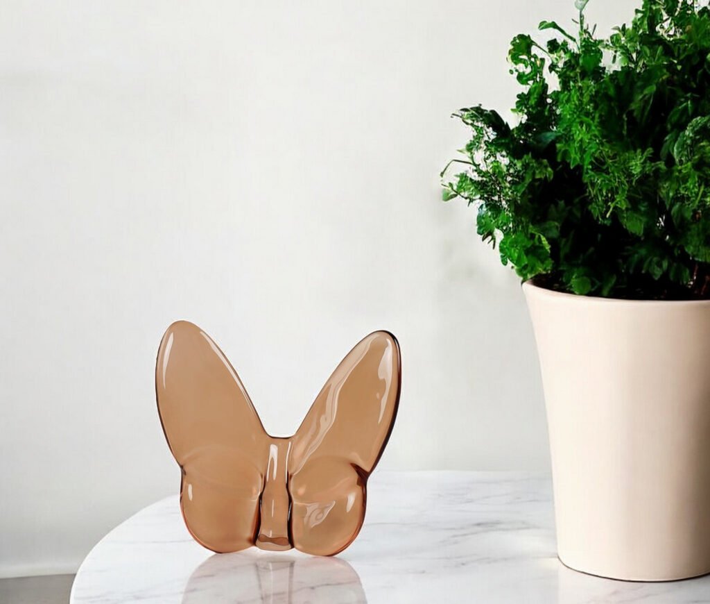 3″ Brown Crystal Butterfly Figurine Tabletop Sculpture