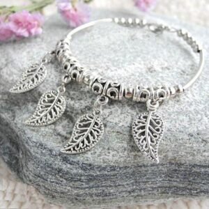 Style: Filigree Leaves - JOYOUS Natural Charm Stackable Bracelets