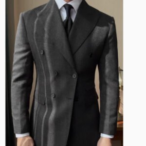 Color: Bue Suit Coat, Size: L - Herringbone Italian Men's Casual Business Suit