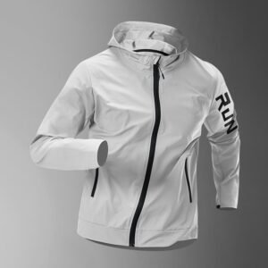 Color: Mist Gray Weatherproof, Size: M - Running Jacket Men's Windbreaker Training