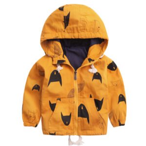 Color: 01 Yellow, Size: 90cm - Boys trench coat