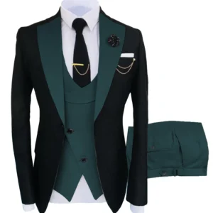 Color: MULTI, Size: One Size - New Costume Homme Popular Clothing Luxury Party Stage Men's Suit Groomsmen Regular Fit Tuxedo 3 Peice Set Jacket+Trousers+Vest