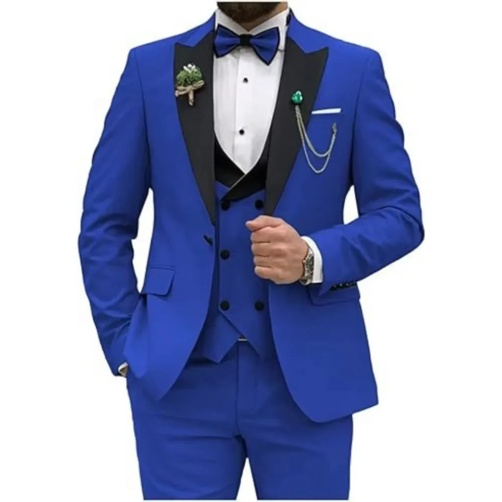 Color: green, Size: One Size – Men Suit Colorful Luxury Blazer Vest And Pant Sets 3 Piece Birthday Dress Business  Prom Evening Party Costumes High Quality