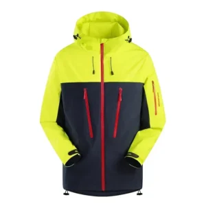 Color: Yellow, Size: XL - Spring Autumn Men's Windbreaker Fashion Outdoor Mountaineering Travel Windproof Waterproof Hooded Jacket Slim Fit Versatile Coat