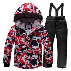 Color: black, Kid Size: 7 - OLEKID -30 Degree Russian Winter Children Ski Suit Plus Velvet Warm Waterproof Jacket Coat Boy Overalls 3-20 Years Girl Snowsuit