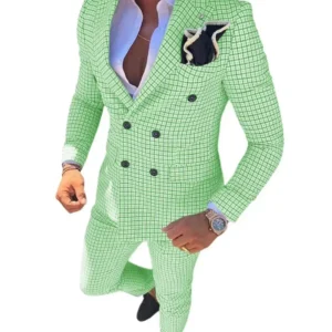 Color: green, Size: 6XL - High Quality 2024 Peak Lapel Men Suits One Button Groom's Wedding Suit Sets of Clothes for Men Evening Dress Performancen