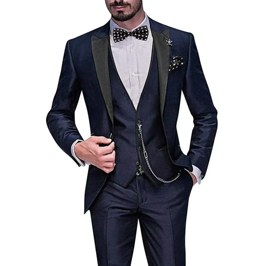 Color: Burgundy, Size: M – Teal Green Suit for Menfull Man Suit3 Pieces Blazer Vest and Pants Setmen’s Suit for Wedding daily Lifebusinessparty
