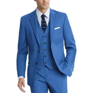 Color: Dark Grey, Size: 4XL - Formal Suit for Men Slim 3 Pieces Blazer Vest and Pant Set Notched Lapel High Quality Elegant Tuxedo Set Wedding Dress Business