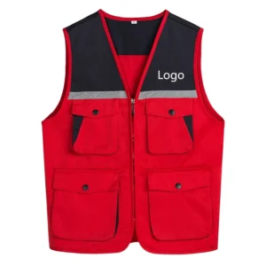 Color: Green, Size: L - Men's Outdoor Vest Hiking Fishing Hunting Photography Multi-Pockets Multi-Function Maintenance Worker Waistcoat Print Logo