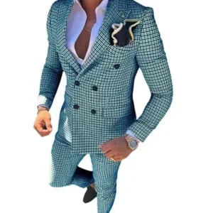 Color: Blue, Size: 5XL - High Quality 2024 Peak Lapel Men Suits One Button Groom's Wedding Suit Sets of Clothes for Men Evening Dress Performancen