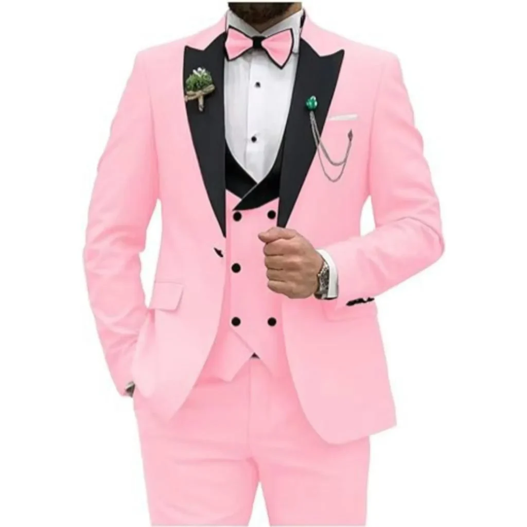 Color: Dark Grey, Size: XXL – Men Suit Colorful Luxury Blazer Vest And Pant Sets 3 Piece Birthday Dress Business  Prom Evening Party Costumes High Quality