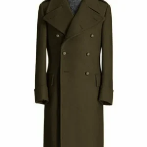 Color: army green, Size: XXXL - Windbreak Men's Jacket Wool Long Coat Lapel Double Breasted Men's Trench Coats Windbreakers Jackets Man Winter 2023 Martens Male