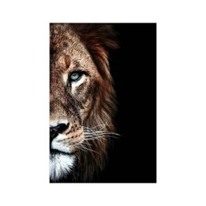 style: A, Painting size: 50x70cm-Only draw core frameless, Painting style:  - Lion Poster Hanging Painting